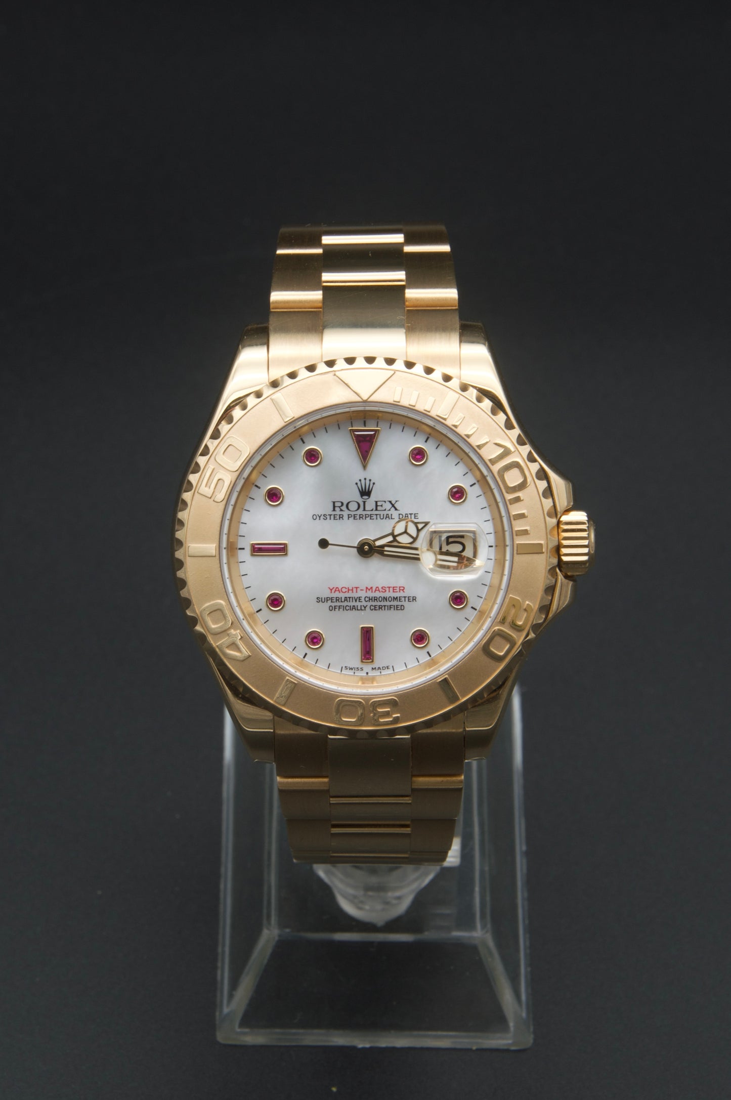 Rolex Yacht Master 40 MOP dial with rubies 16628NGR