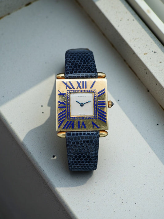 Cartier Tank Obus Yellow Gold Vintage Watch – Rare Roman Dial