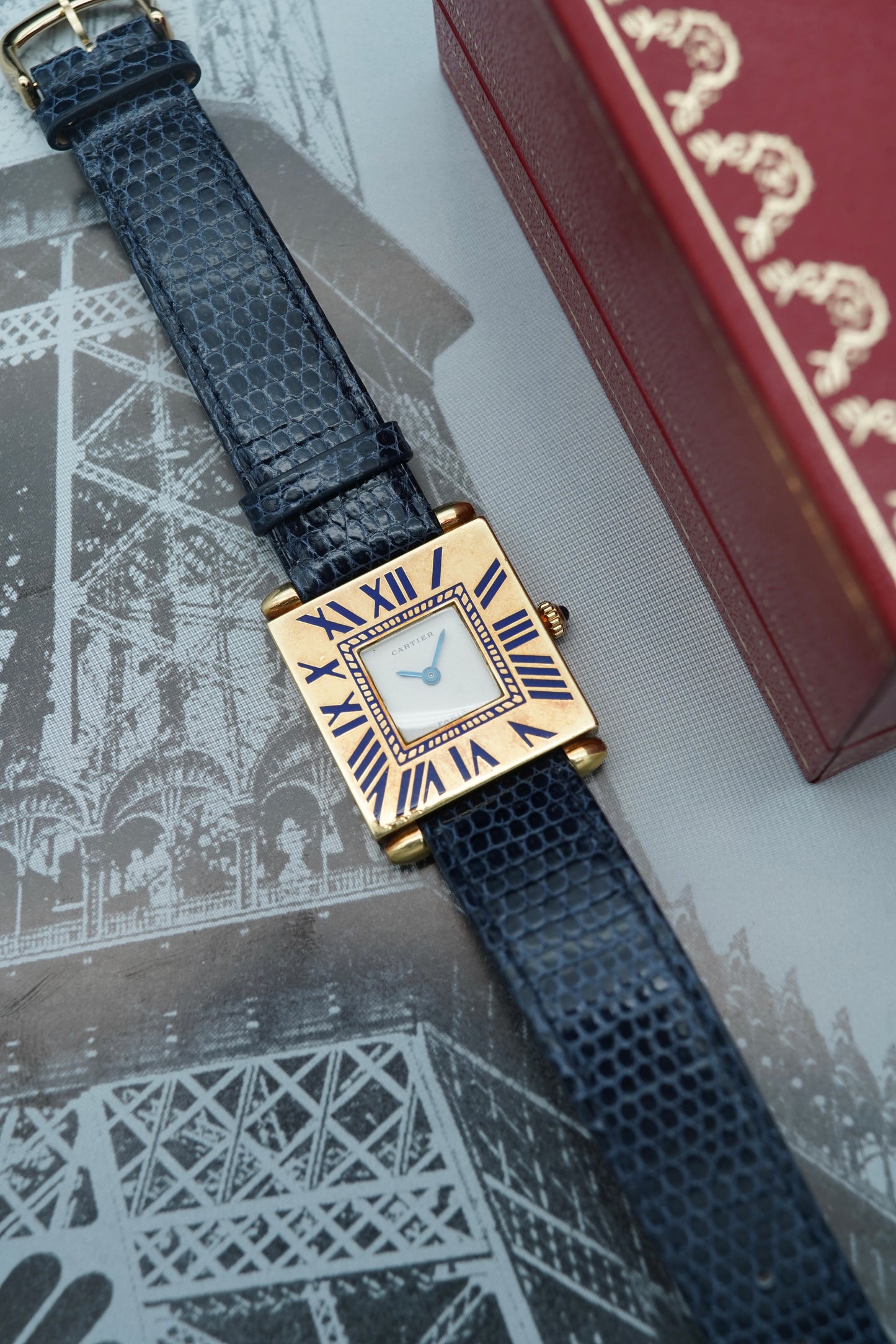 Cartier Tank Obus Yellow Gold Vintage Watch – Rare Roman Dial