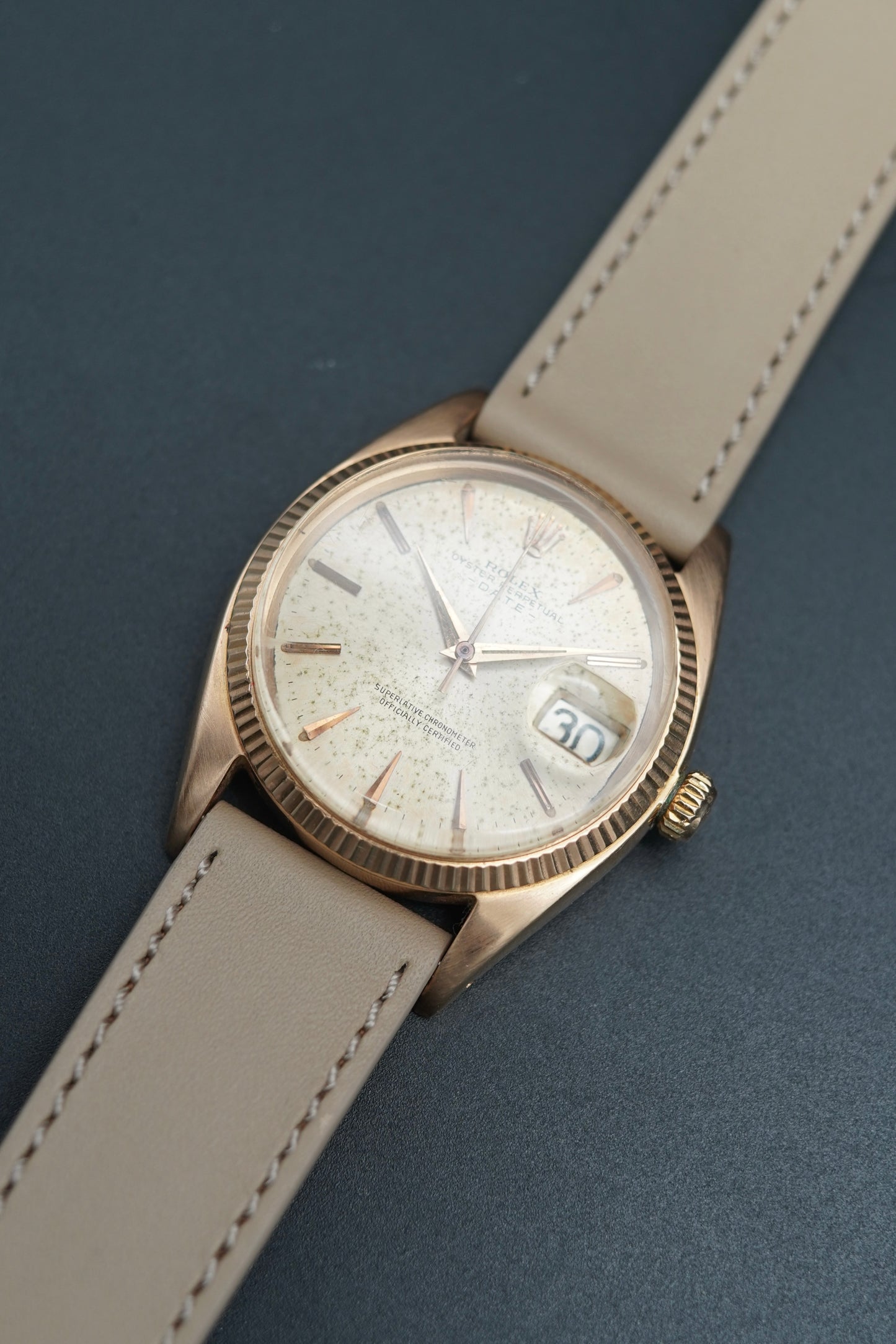 Rolex Oyster Perpetual Date 1503 Rose Gold
