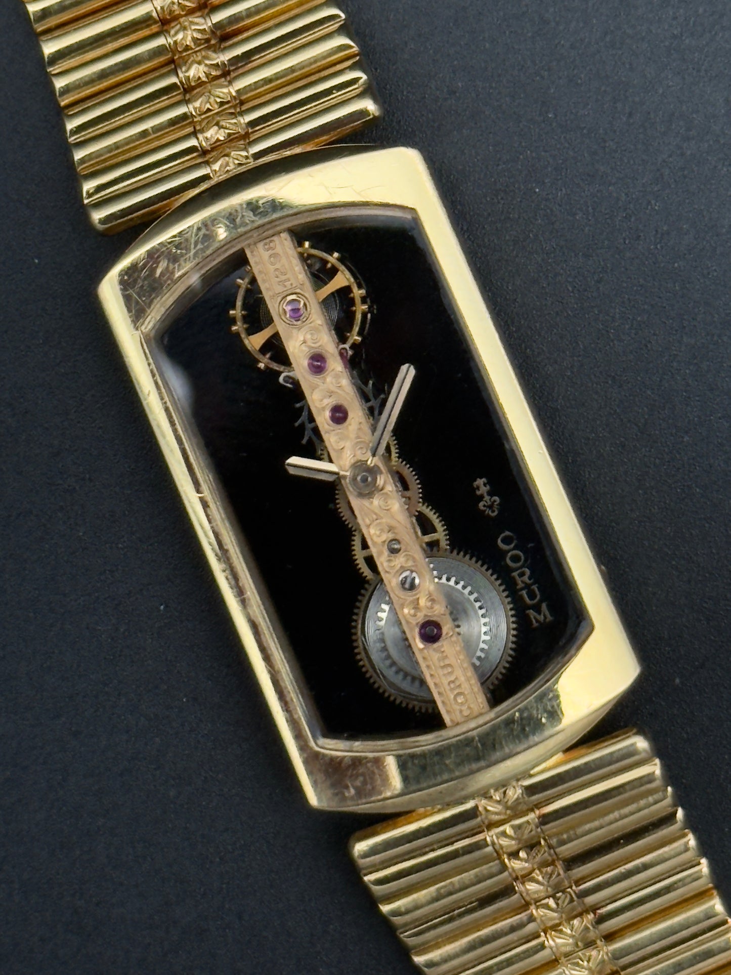 Corum Golden Bridge Onyx and Bamboo bracelet