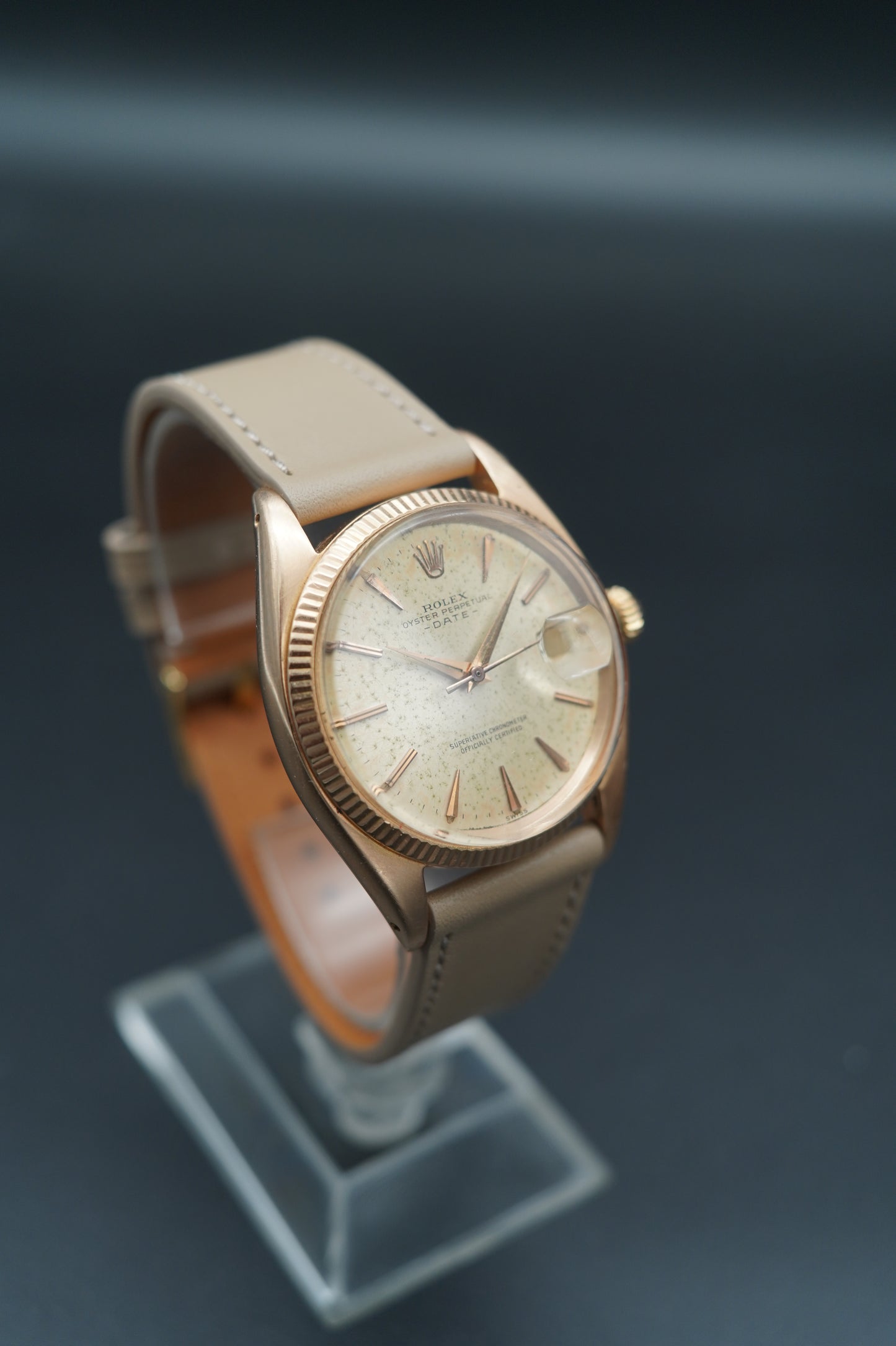 Rolex Oyster Perpetual Date 1503 Rose Gold