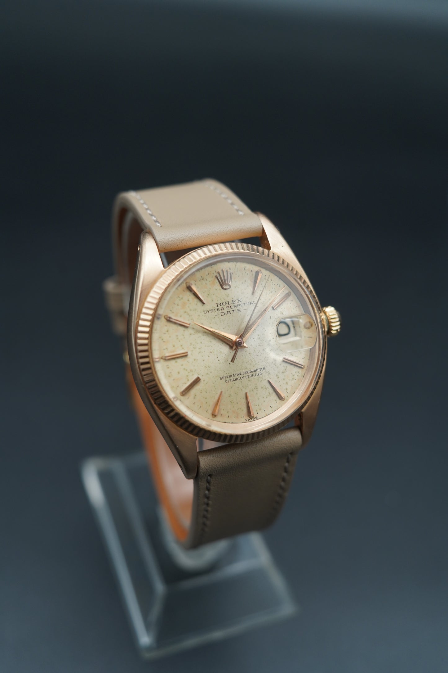 Rolex Oyster Perpetual Date 1503 Rose Gold