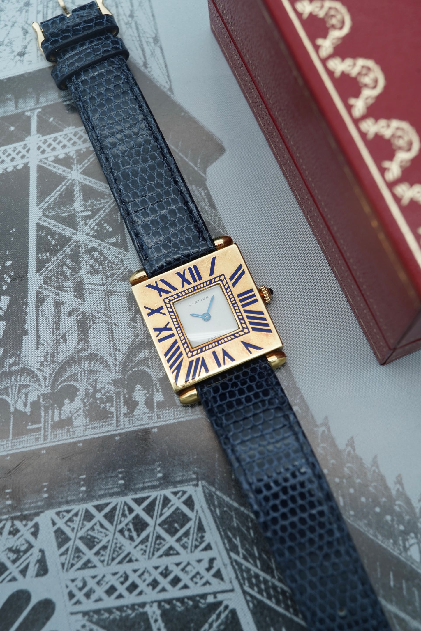 Cartier Tank Obus Yellow Gold Vintage Watch – Rare Roman Dial