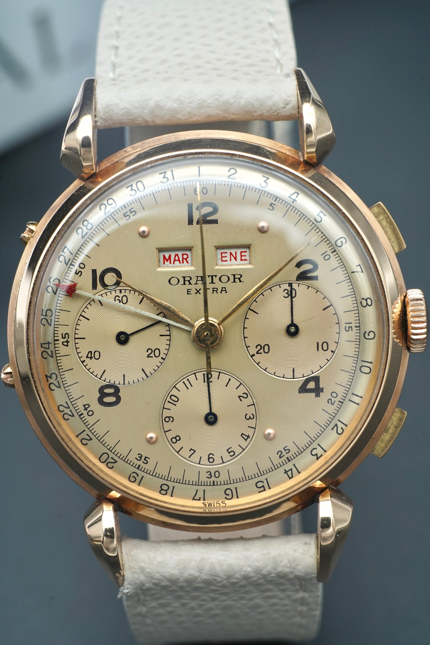 Orator Extra Chronograph Triple Date Valjoux 72C - Rose Gold