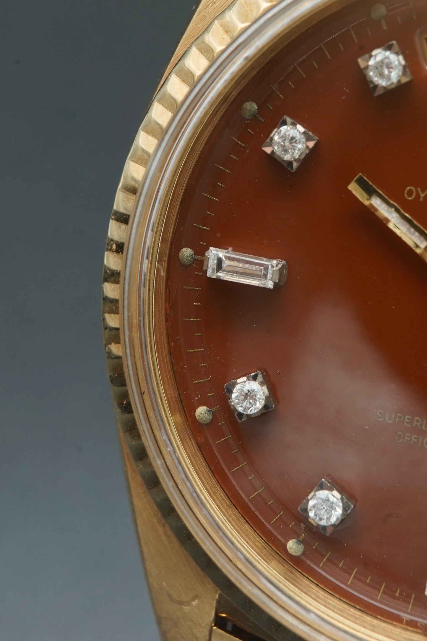 Rolex Day-Date 1803 Oxblood with diamonds