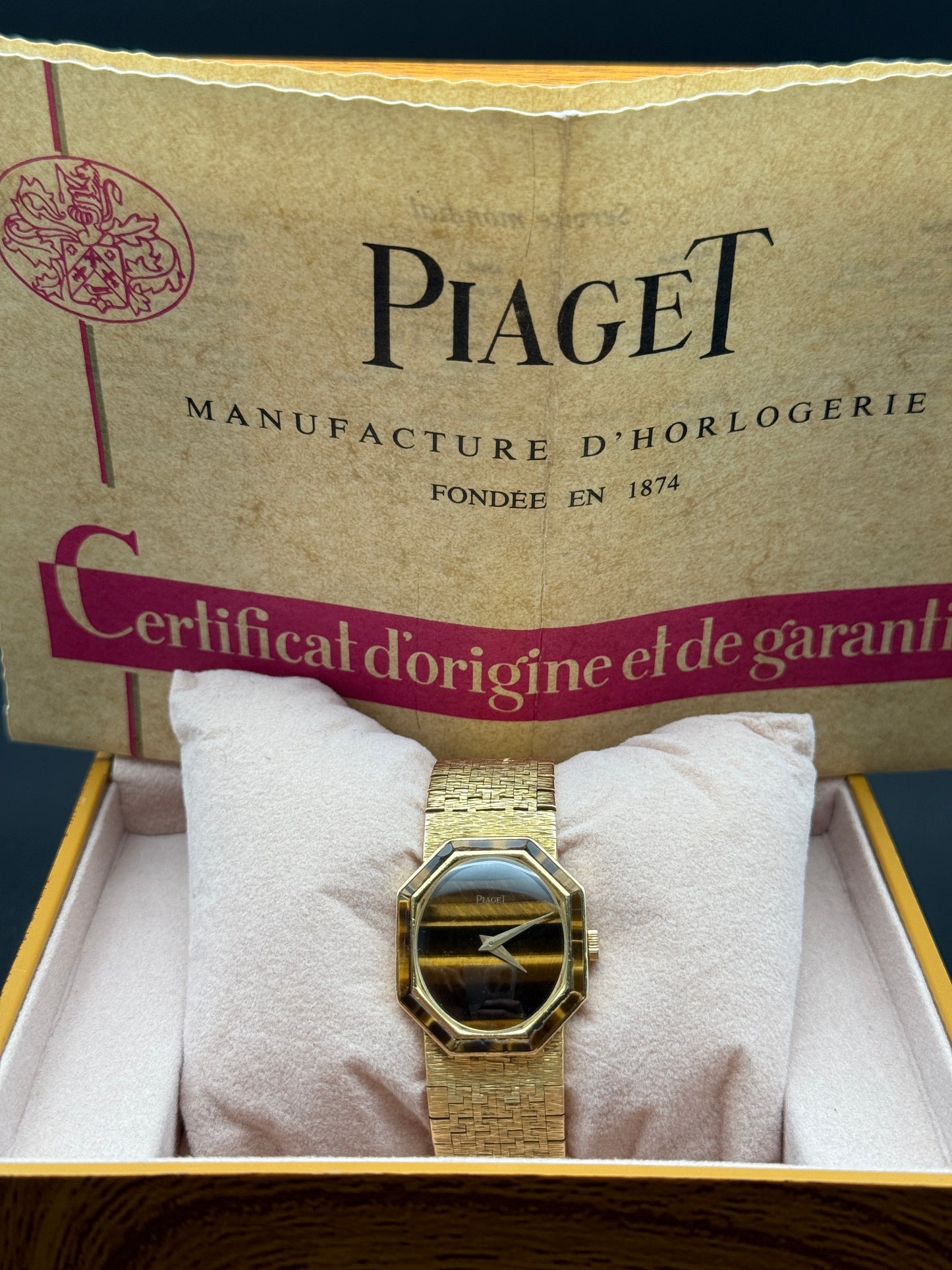 Piaget ref. 9341 Yellow Tiger Eye - Gold 18kt