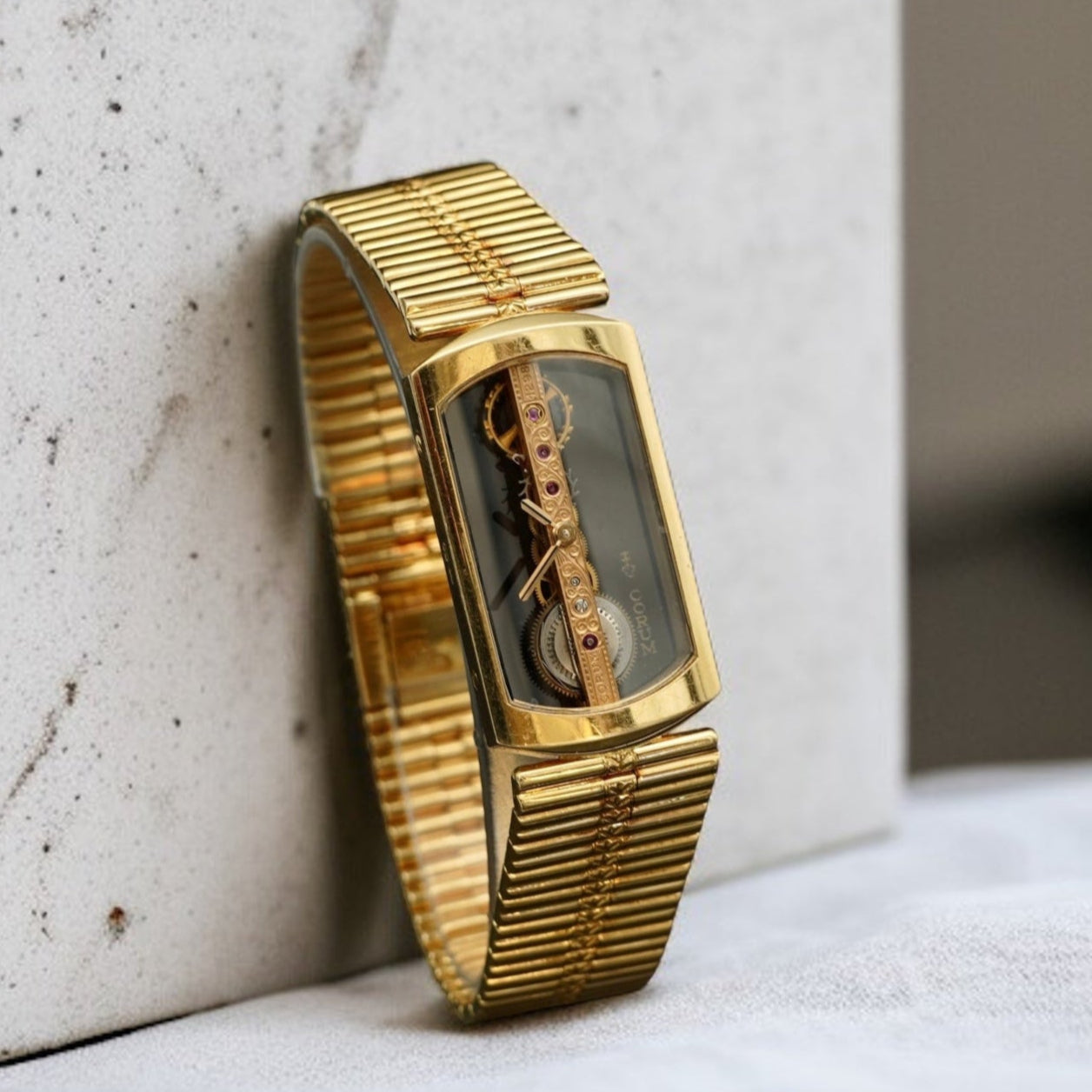 Corum Golden Bridge Onyx and Bamboo bracelet